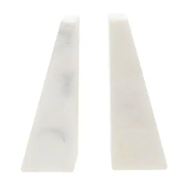 Set of 2 White Marble Bookends | Marris