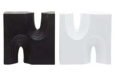 Set of Two Black and White Bookends | Broc