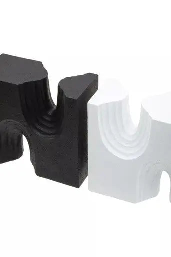 Set of Two Black and White Bookends | Broc