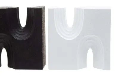 Set of Two Black and White Bookends | Broc
