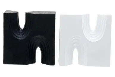 Set of Two Black and White Bookends | Broc