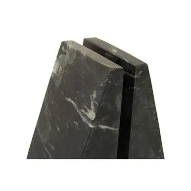 Set of Two Black Marble Bookends | Marris