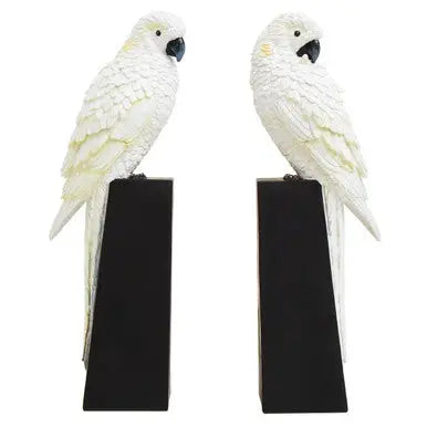 Set of Two Parrot Bookends | Boho