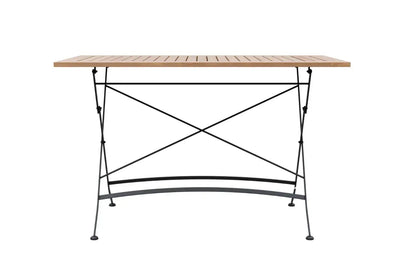Sicily 4 Seater Teak and Wrought Iron Rectangular 120cm Garden Dining Set