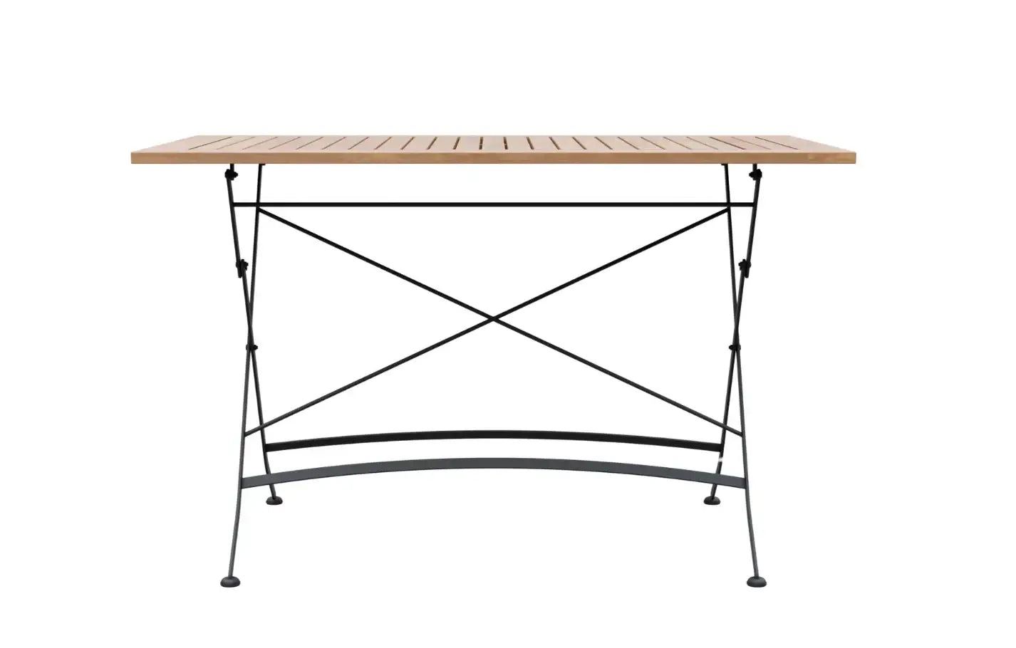 Sicily 4 Seater Teak and Wrought Iron Rectangular 120cm Garden Dining Set