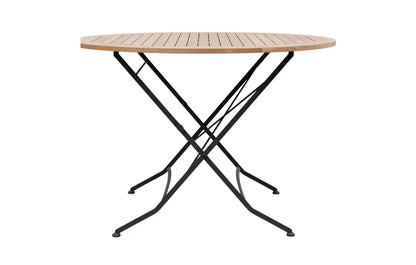 Sicily 4 Seater Teak and Wrought Iron Round 110cm Garden Dining Set