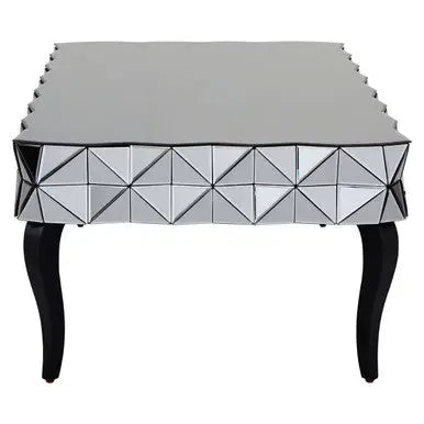 Silve Rectangular Coffee Table with Smoked Glass Detail, Soho