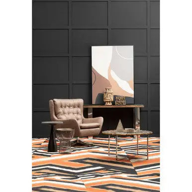 Silver and Assorted Agate Stone Top Coffee Table with Stainless Steel Cross Legs, Rabia