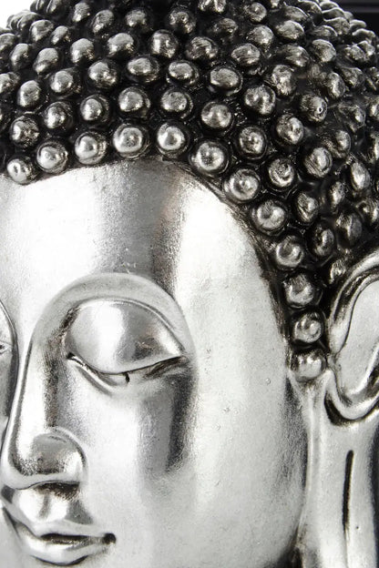 Silver Buddha Head Bookends | Piper