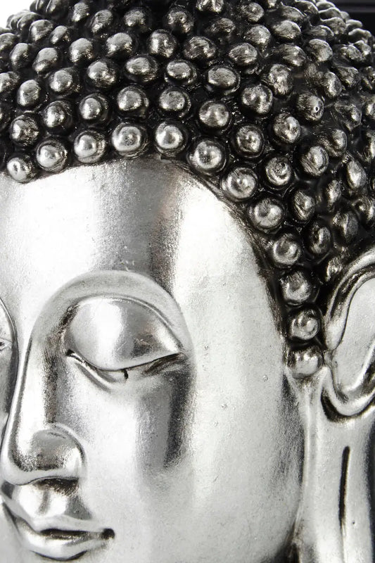 Silver Buddha Head Bookends | Piper