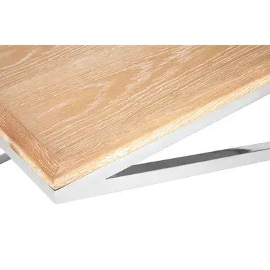 Silver Oak Wood Coffee Table with 2 Removable Tray Tops, Holland Park