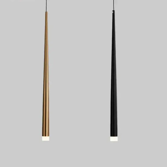 Sleek Drop Pendant Light - LED Integrated Adjustable Height Warm Light
