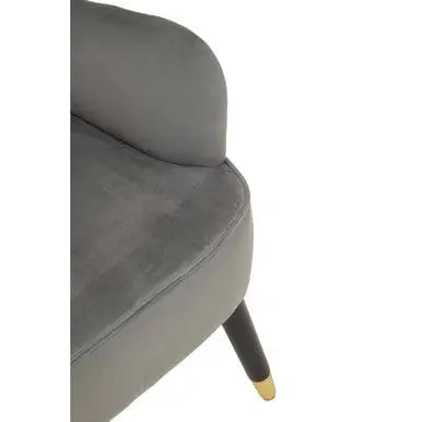 Sloan Grey Velvet Channel Tufted Armchair