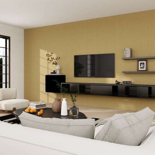 Small Fluted Wall Panels in Natural Oak - 240cm x 60cm - Wall Panel