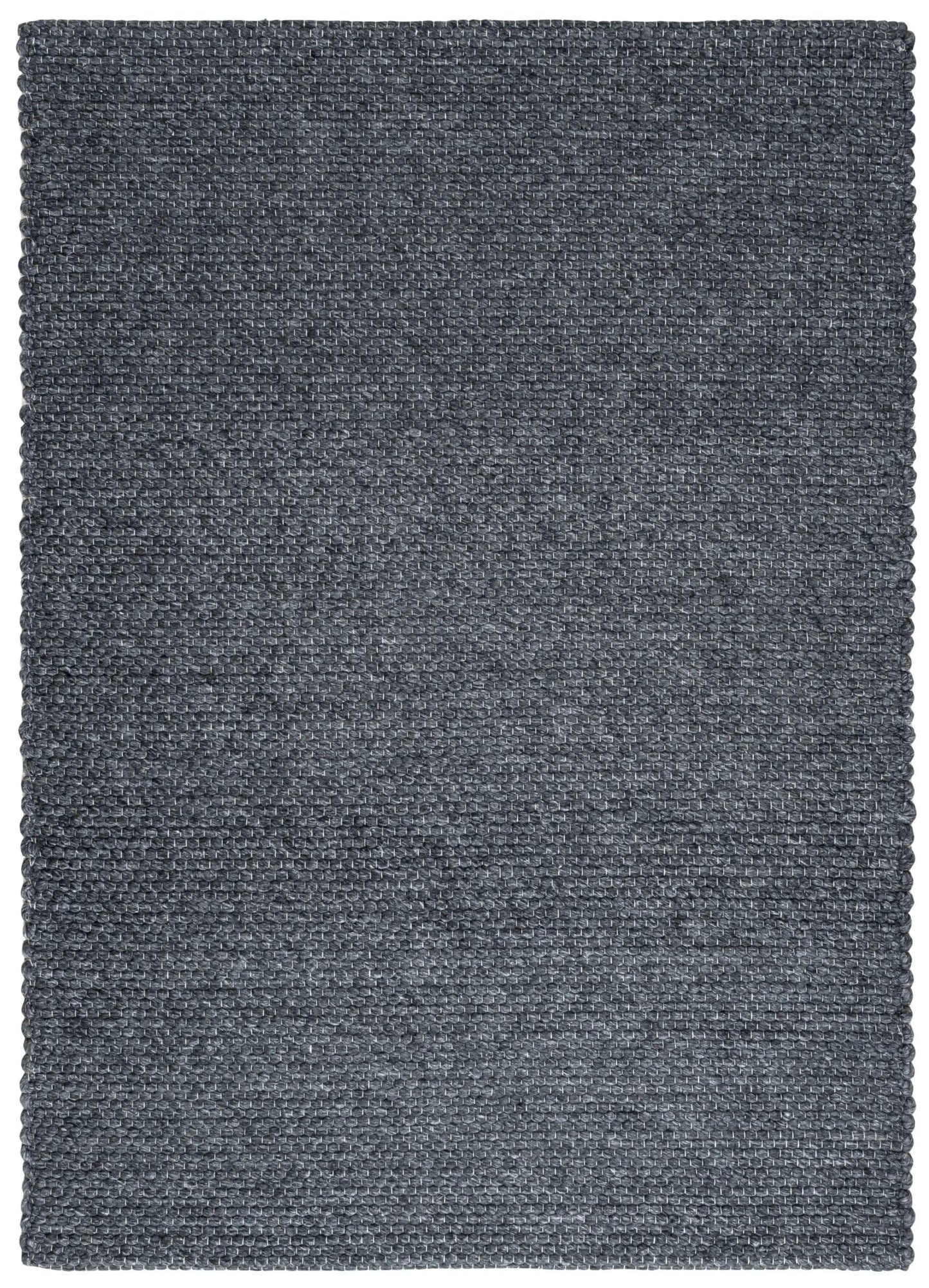 Solid Design Low Pile Eco Charcoal Rug