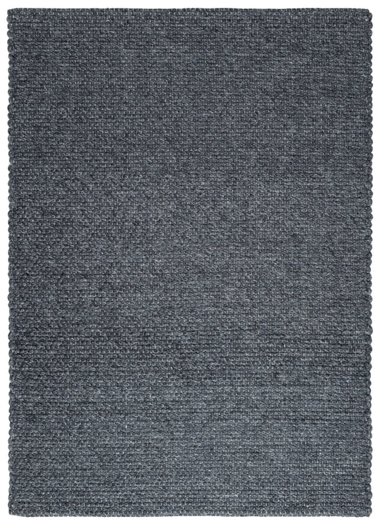 Solid Design Low Pile Eco Charcoal Rug
