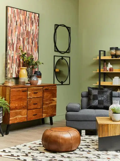 Square Coffee Table with Black Finish, Gabor