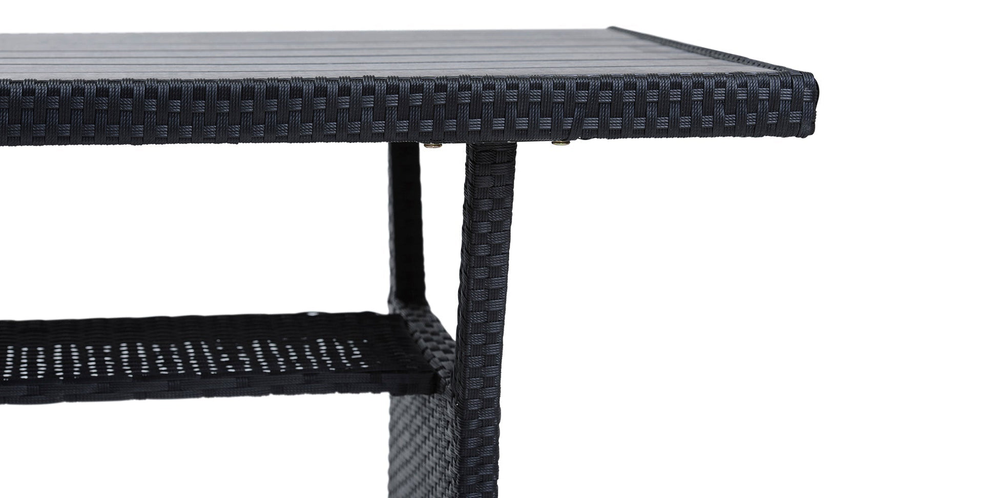 Stockholm 6 Seater Black Rattan Corner Garden Dining and Lounge Set