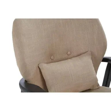 Stockholm Beige Chair With Black Wooden Frame