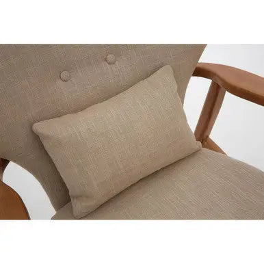 Stockholm Beige Fabric Chair with Sustainable Birchwood Frame