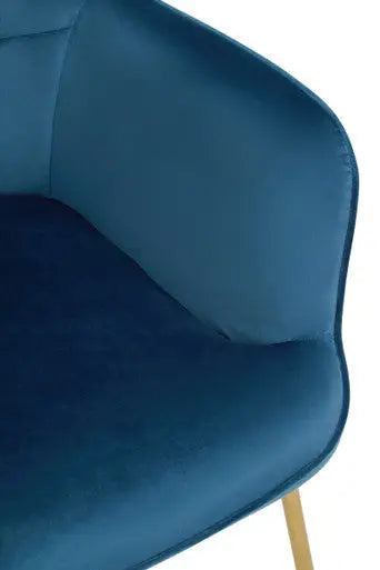Stockholm Blue Velvet Tufted Chair