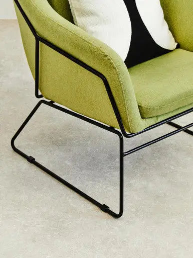 Stockholm Green Fabric Accent Chair