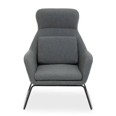Stockholm Grey Fabric High Back Armchair