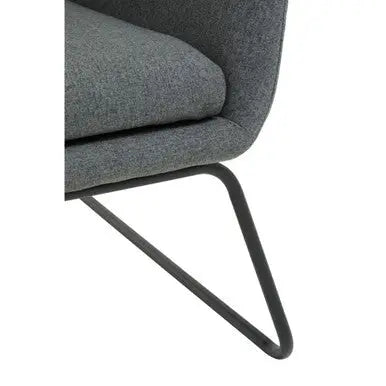Stockholm Grey Fabric High Back Armchair
