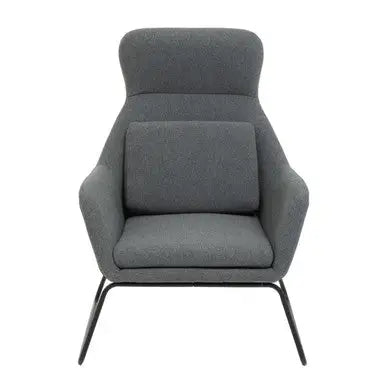 Stockholm Grey Fabric High Back Armchair