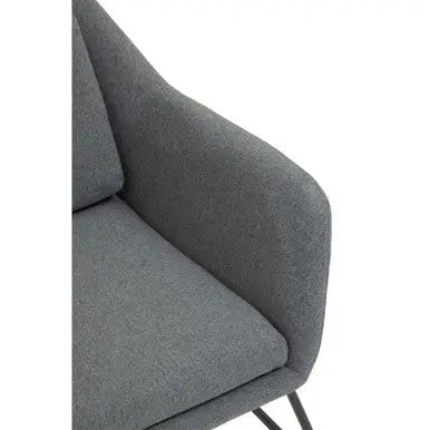 Stockholm Grey Fabric High Back Armchair