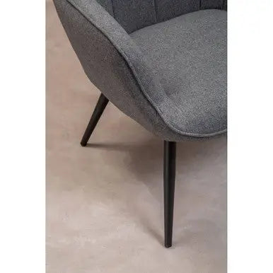 Stockholm Grey Fabric Tufted Chair