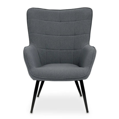 Stockholm Grey Fabric Tufted Chair