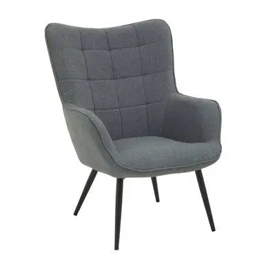 Stockholm Grey Fabric Tufted Chair