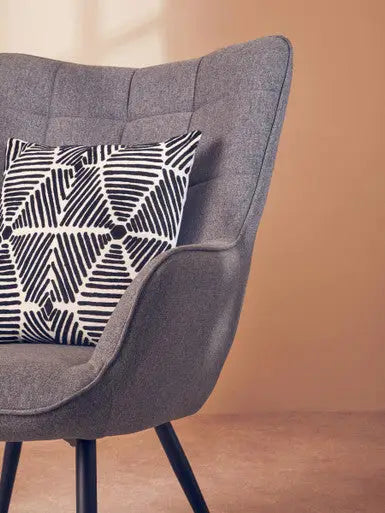 Stockholm Grey Fabric Tufted Chair