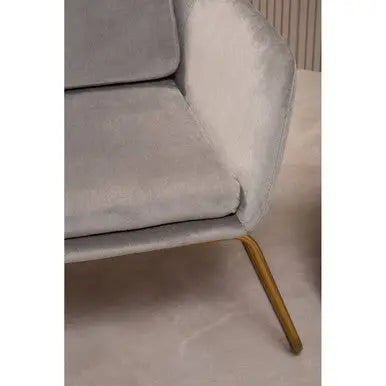 Stockholm Grey Velvet High Back Armchair