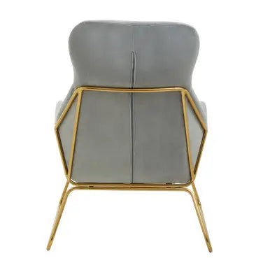 Stockholm Grey Velvet High Back Armchair