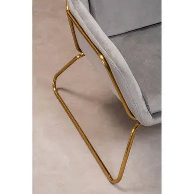 Stockholm Grey Velvet High Back Armchair