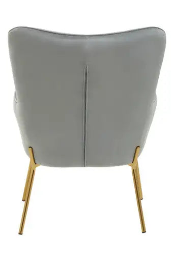 Stockholm Grey Velvet Tufted Chair