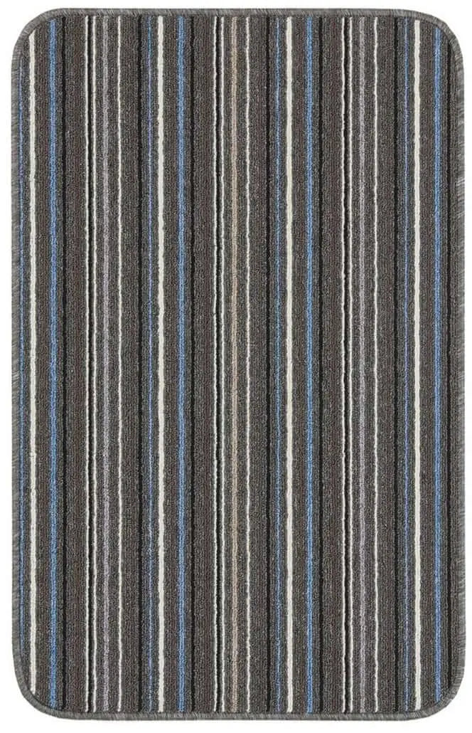 Stockholm Lead/Light Blue Washable Mat