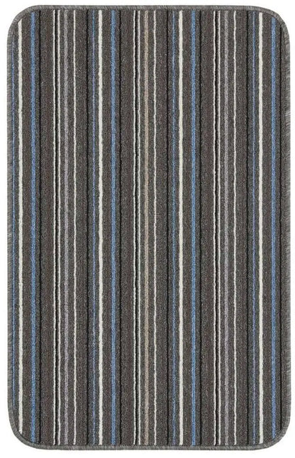 Stockholm Lead/Light Blue Washable Mat