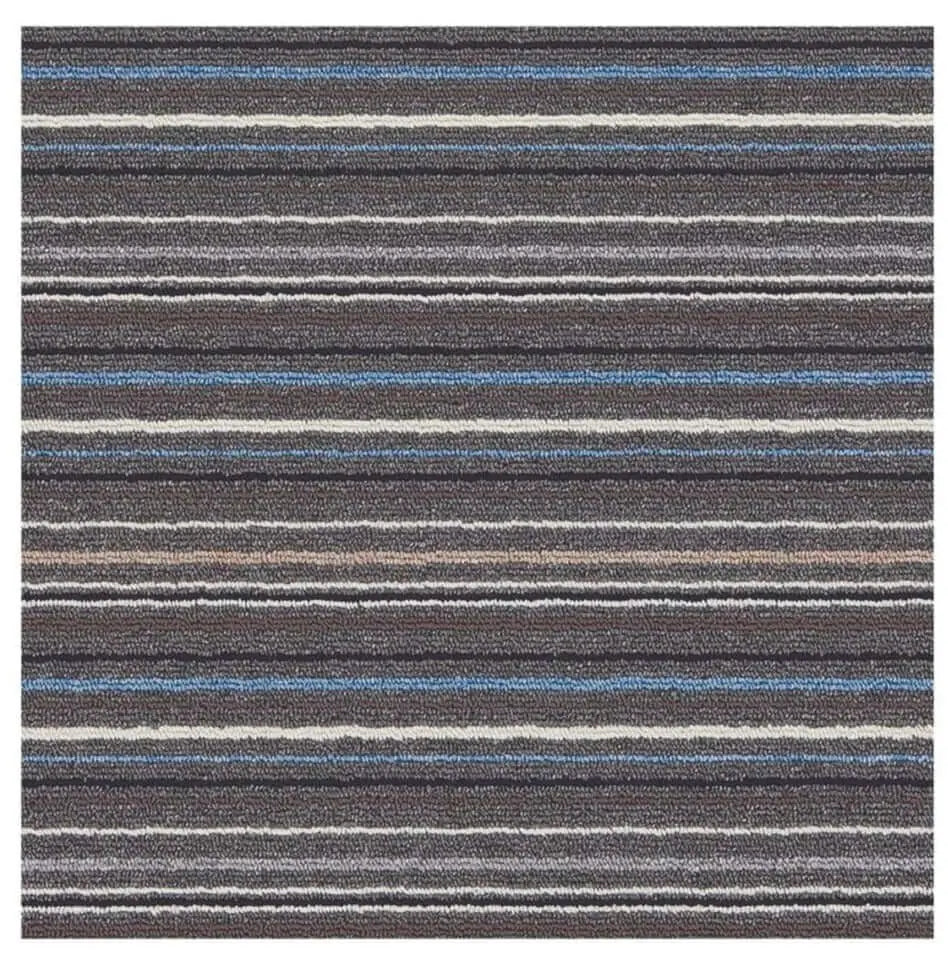 Stockholm Lead/Light Blue Washable Mat