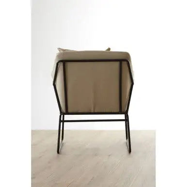 Stockholm Stone Fabric Armchair with Cushion