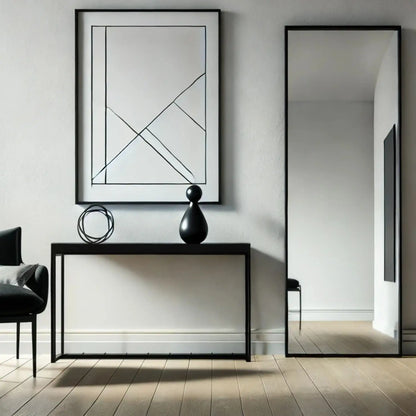 Takara - Full Length Black Metal Rectangle Mirror - 160cm x 60cm