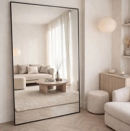 Takara - Full Length Black Metal Rectangle Mirror - 200cm x 120cm