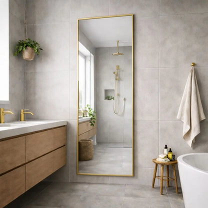 Takara - Full Length Gold Metal Rectangle Mirror - 180cm x 60cm