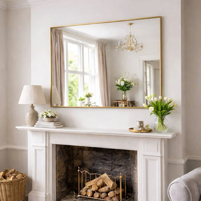 Takara - Gold Metal Rectangle Mirror - 120cm x 95cm