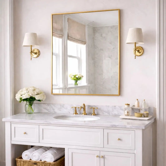 Takara - Gold Metal Rectangle Mirror - 120cm x 95cm