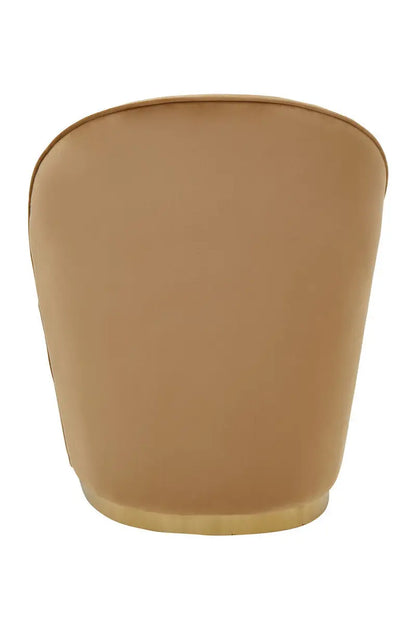 Tamra Beige Velvet Gold Base Chair