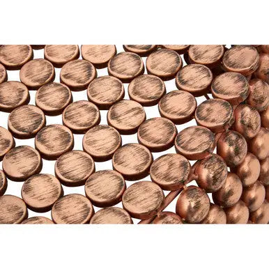 Templar Copper Finish Beaded Coffee Table