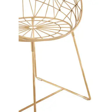 Templar Gold Finish Wire Frame Occasional Chair